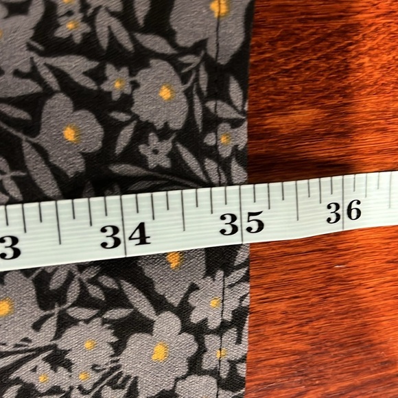 Haptics by Holly Harper Dress S/M Gray/Black Floral Print Mini Prairie Baby Doll - Picture 11 of 12